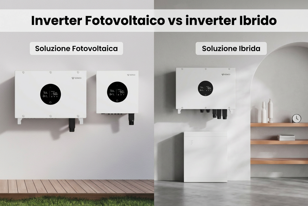 Inverter Fotovoltaico vs inverter Ibrido: Guida 2026 per l'Accumulo Domestico